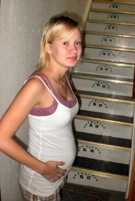 Preggo Teen with Blonde Hair