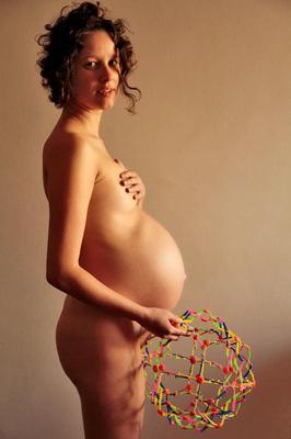 Pregnant mom at home