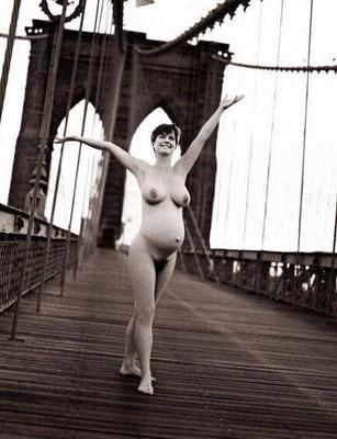 Artistic pregnant nude