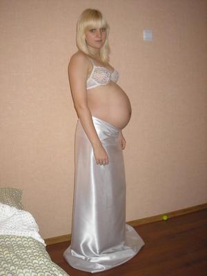 shy blond pregnant teen