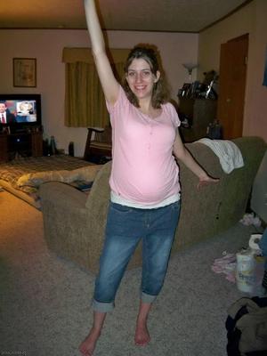 Amateur pregnant teen at home