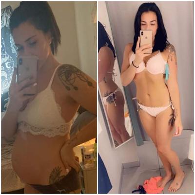 Pregnant - before and after 6