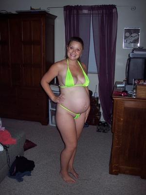 pregnant and flashing