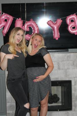 Cute girls at Baby Shower party