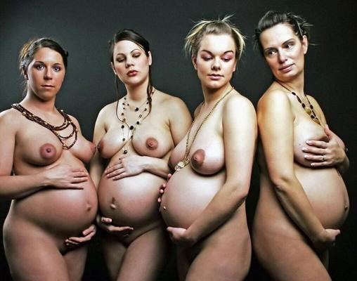 Pregnant group nude