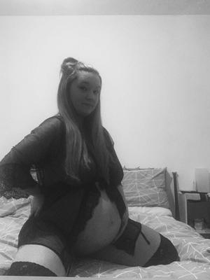 Young pregnant slut