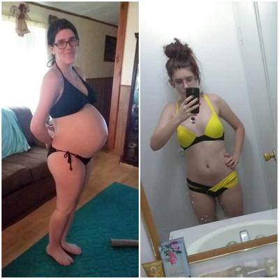 Pregnant teens - before and after 3