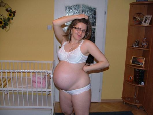 Pregnant mom at home