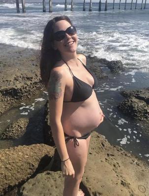 June 23 Pregnant beach bikini and outdoors 2